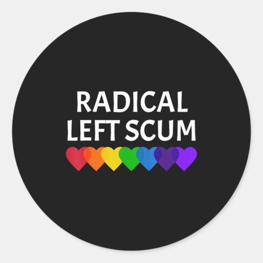 Radical Left S Funny Sarcastic Quote ラウンドシール (正面)