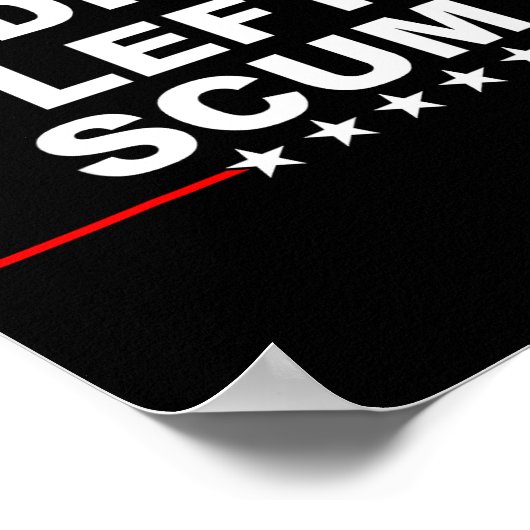 Radical Left S Shirt I Am Radical Left S Funny  ポスター (角)