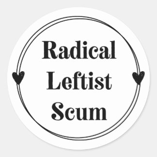 Radical Leftist Scum sticker sheet ラウンドシール