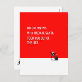 Radical Santa Claus removListミーム編集可能 シーズンポストカード (正面/裏面)