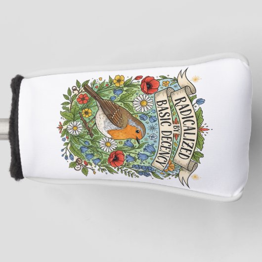 Radicalized by Basic Decency Aesthetic Art Bird ゴルフヘッドカバー (正面)