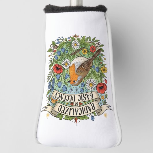 Radicalized by Basic Decency Aesthetic Art Bird ゴルフヘッドカバー (回転90)