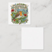 Radicalized by Basic Decency Aesthetic Art Bird スクエア名刺 (正面/裏面)