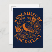 Radicalized by Basic Decency Bird Design シーズンポストカード (正面/裏面)