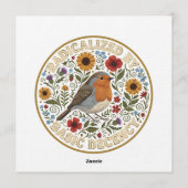 Radicalized by Basic Decency Bird Design – Vintage 招待状 (裏面)