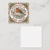 Radicalized by Basic Decency Bird Illustration  スクエア名刺 (正面/裏面)