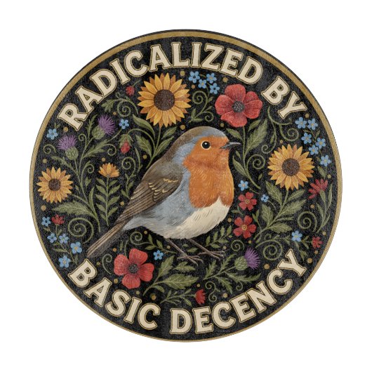 Radicalized by Basic Decency Birds lovers カッティングボード (正面)