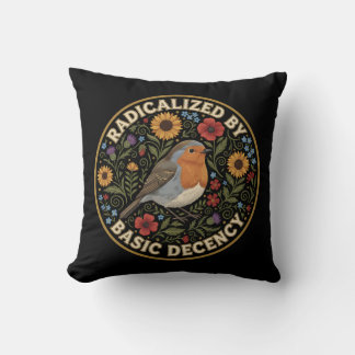 Radicalized by Basic Decency Birds lovers クッション