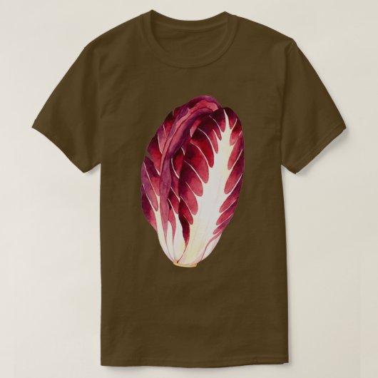 Radicchio Watercolor Vegetables Tシャツ (デザイン正面)