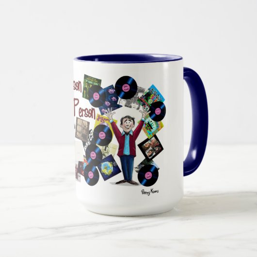 Radio disc-jockey Ken “The Merson Person” mug. Mug マグカップ (正面右)