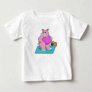 Radio.PNGとのフィットネスでHippo ベビーTシャツ