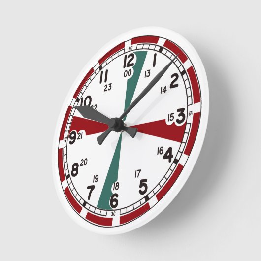 Radio silence clock ラウンド壁時計 (傾斜)