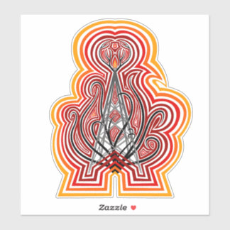 Radio Tower Graphic Ripples シール