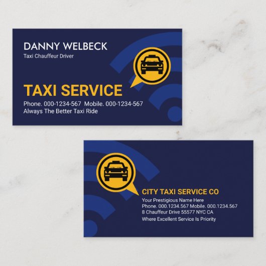 Radio Waves Calling Taxi Cab 名刺 (正面/裏面)