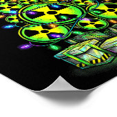 Radioactive Christmas Tree Graphic Nuclear Warning ポスター (角)