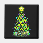 Radioactive Christmas Tree Graphic Nuclear Warning マグネット (正面)