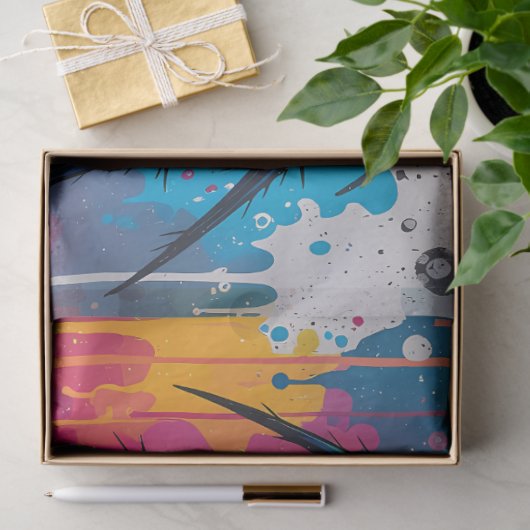 Radioactive Neon Spider Graffiti Decoupage Paper 薄葉紙 (ギフト)