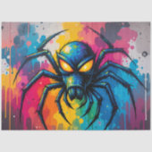 Radioactive Neon Spider Graffiti Decoupage Paper 薄葉紙 (正面)