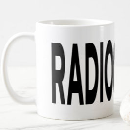 RADIOGRAPHY ブラックタイポグラフィーマグ コーヒーマグカップ