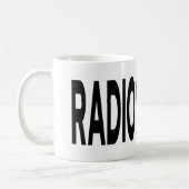 RADIOGRAPHY Black Typography  Mug コーヒーマグカップ (左)