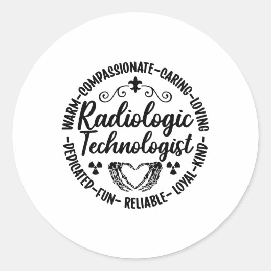 Radiologic Technologist Nurse Xray Radiology Tech ラウンドシール (正面)