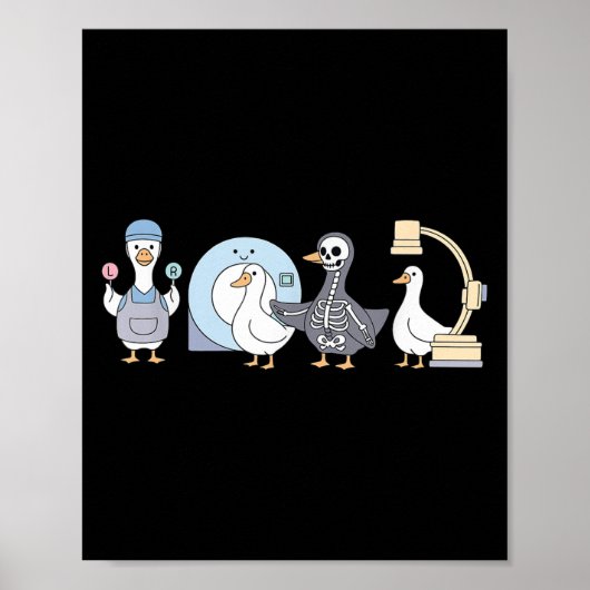 Radiologic Technologist Rad Tech Goose Minimalist  ポスター (正面)