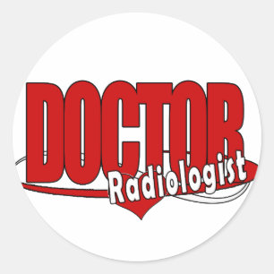 RADIOLOGISTロゴの博士 ラウンドシール