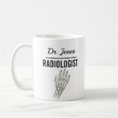 RADIOLOGIST Personalized Name Doctor Gift コーヒーマグカップ (左)