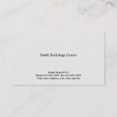 Radiologist Radiology Business Card 名刺 (裏面)