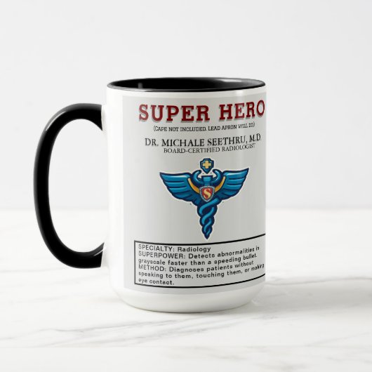 Radiologist Superhero – Funny Medical Gift  マグカップ (左)