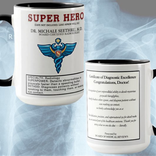 Radiologist Superhero – Funny Medical Gift  マグカップ