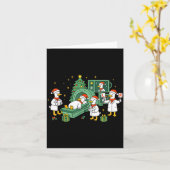 Radiology Funny Goose Ct Scan Christmas Xray Nurse カード (黄色い花)