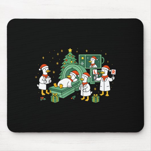 Radiology Funny Goose Ct Scan Christmas Xray Nurse マウスパッド (正面)