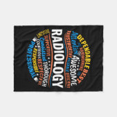 Radiology Funny Rad Tech Week Appreciation Radiolo フリースブランケット (正面(横))