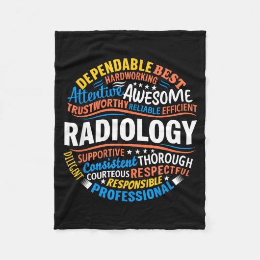 Radiology Funny Rad Tech Week Appreciation Radiolo フリースブランケット (正面)
