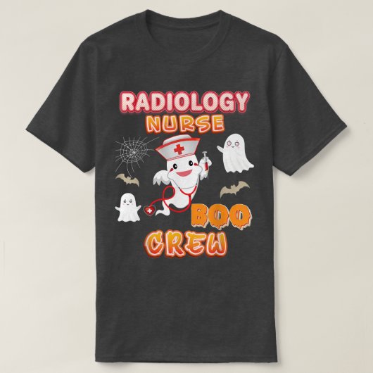 Radiology Nurse Boo Crew Halloween Ghost Witch Pum Tシャツ (デザイン正面)