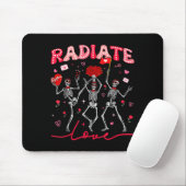 Radiology Radiate Rad Tech Valentine Skeleton Hear マウスパッド (マウス)