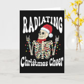 Radiology Radiating Christmas Cheer X-ray Rad Tech カード (黄色い花)