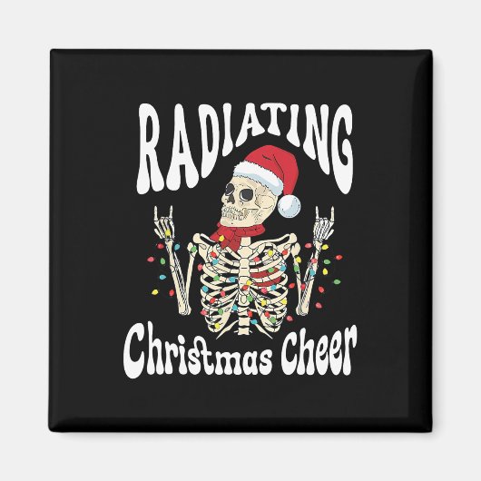 Radiology Radiating Christmas Cheer X-ray Rad Tech マグネット (正面)