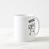 Radiology Skeleton Dance Vintage Humor コーヒーマグカップ (正面右)