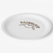 Radiology Skeleton Heart Hands Classic Style ペーパープレート (アングル)