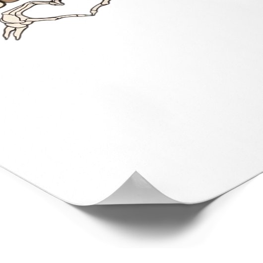 Radiology Skeleton Heart Hands Classic Style ポスター (角)