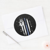 Radiology Tech American Blue Line国旗 ラウンドシール (封筒)