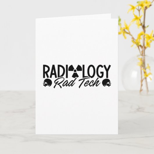 Radiology Tech Rad Medicine Xray Technologist カード (黄色い花)