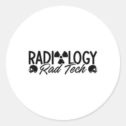 Radiology Tech Rad Medicine Xray Technologist ラウンドシール (正面)