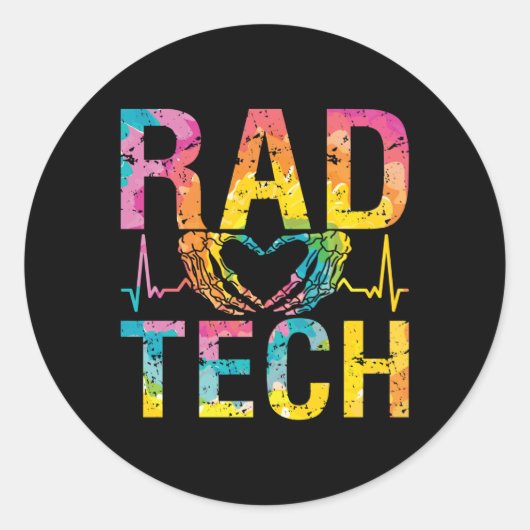 Radiology Tech Rad Tech Medicine Technologist Xray ラウンドシール (正面)