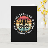 Radiology Tech X-ray Techs Do ItレトロX-ray Tech カード (黄色い花)