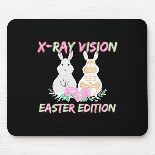 Radiology Tech X-ray Vision Easter Edition Bunny E マウスパッド (正面)