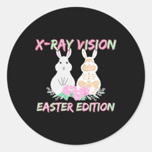 Radiology Tech X-ray Vision Easter Edition Bunny E ラウンドシール