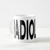RADIOLOGY Typography Medical Imaging Gift コーヒーマグカップ (正面左)